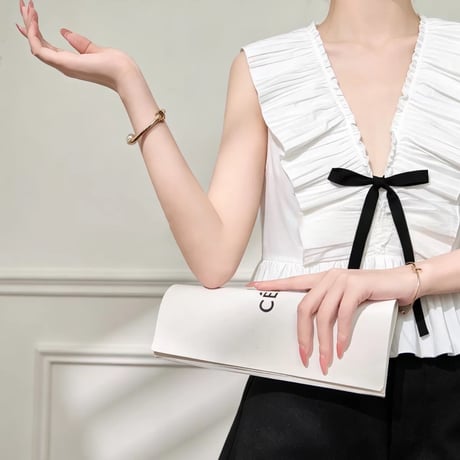 Pleated Frill Ribbon Peplum Blouse