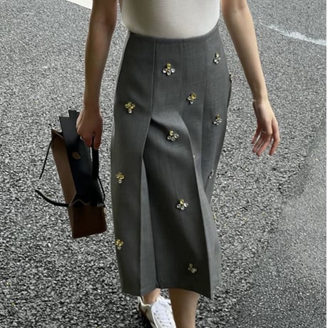 Petite Bloom High-Waist Flare Skirt
