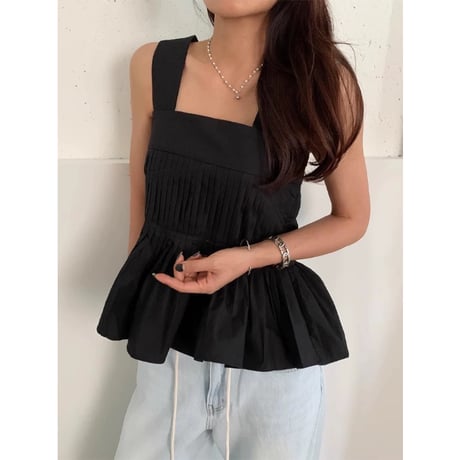 Airy Peplum Corset Top