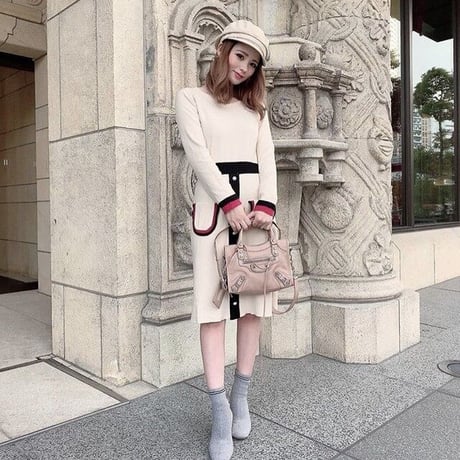 シック美ラインワンピース
