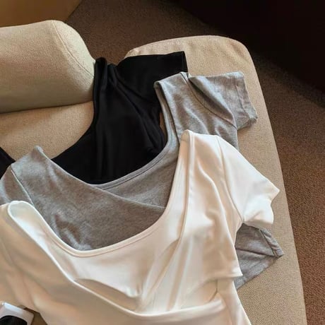 Square Neck Fit Crop Top