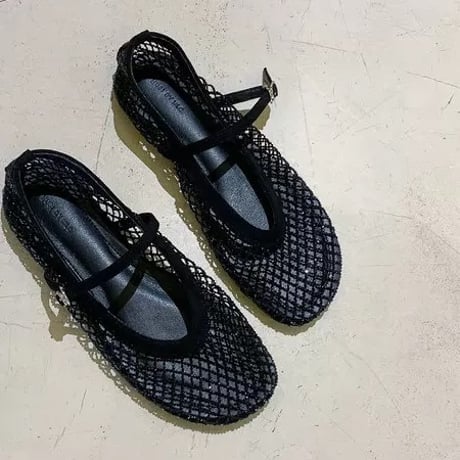 Crystal Mesh Mary Jane Flats