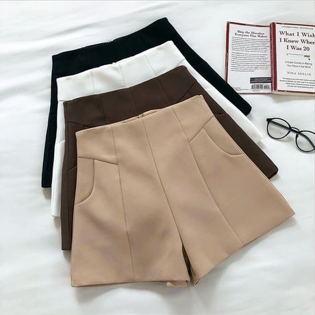 4color High-Waist Flare Shorts