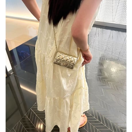 Shiny Quilted Chain Mini Bag