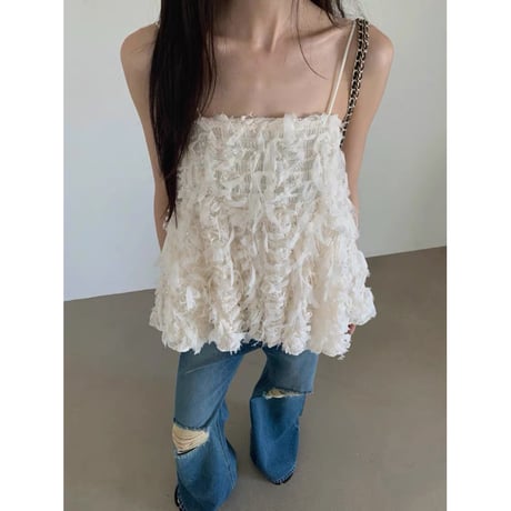 Feather Fringe Camisole Top