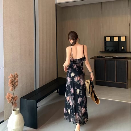 Sheer Floral Curve Slip Dress