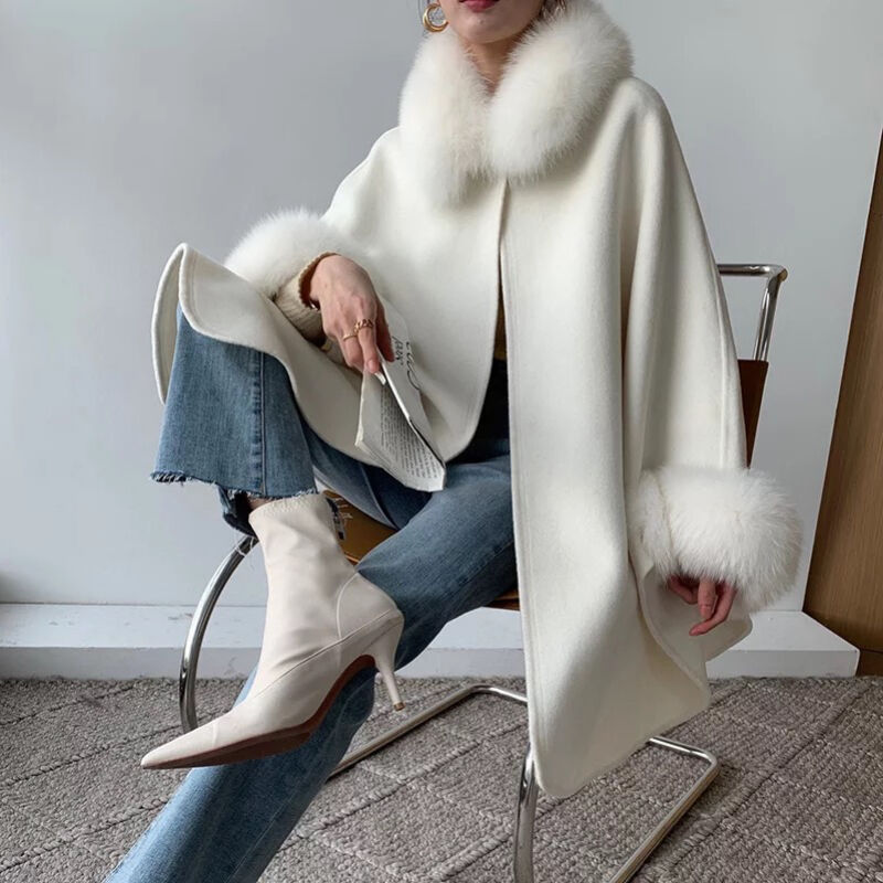 Foxファーカシミヤケープ | Daisy