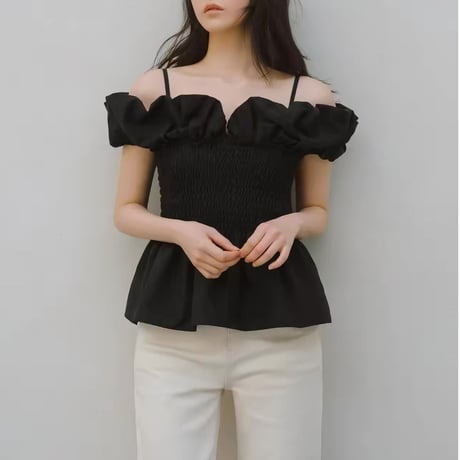 Cloud Frill Peplum Blouse