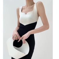 bi-color slimdress