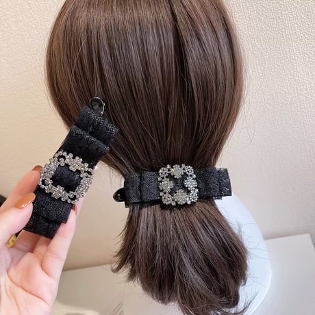スクエアビジューヘアクリップ