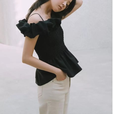 Cloud Frill Peplum Blouse
