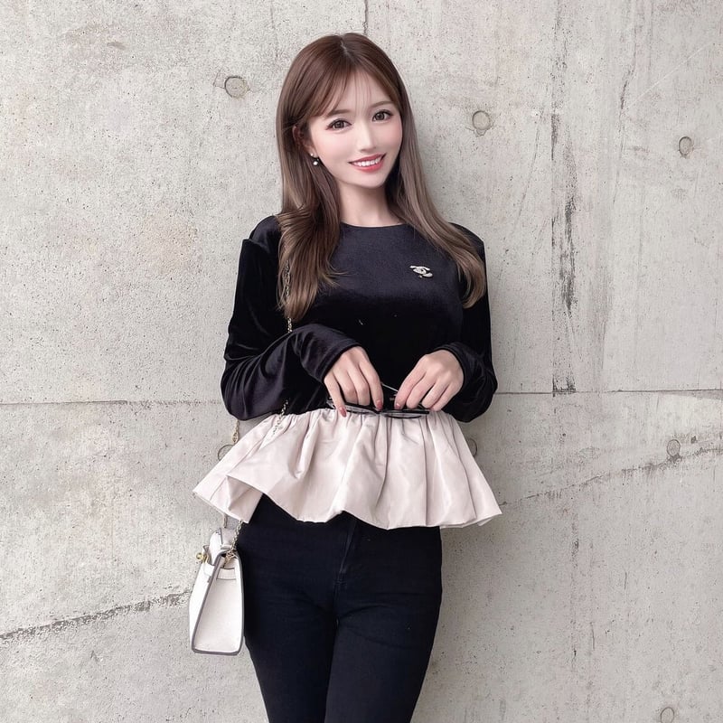 ベロアぺプラムトップス ベロアペプラムトップス | Daisy