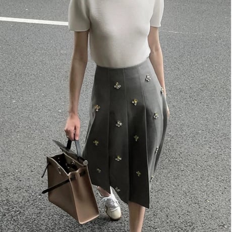 Petite Bloom High-Waist Flare Skirt