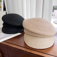 Airy Raffia Beret Hat