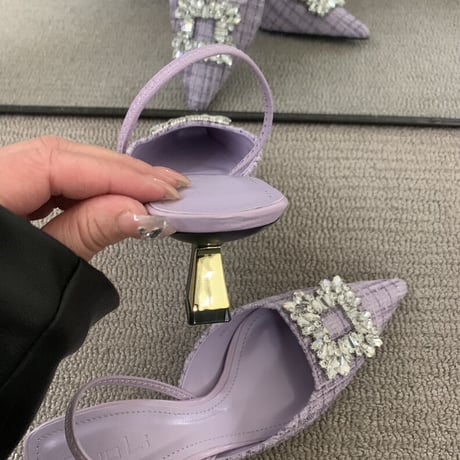 4colorツイードbijouパンプス