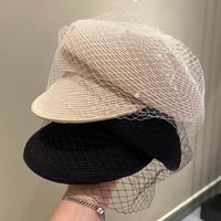パールチュールストローハット