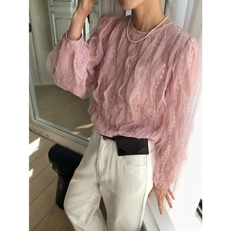 Soft Romance Sheer Puff Sleeve Blouse