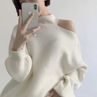 ホワイト即納！オープンショルダートップス