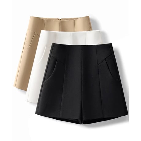 4color High-Waist Flare Shorts