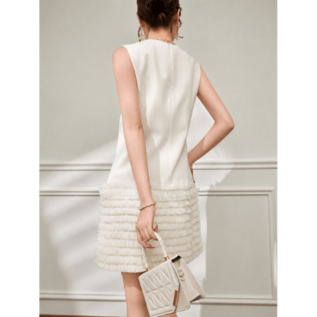 Pearl Tiered Mini Dress