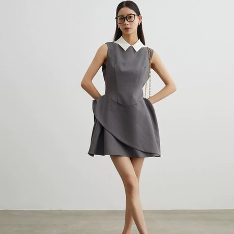 Élégance Collar Mini Dress