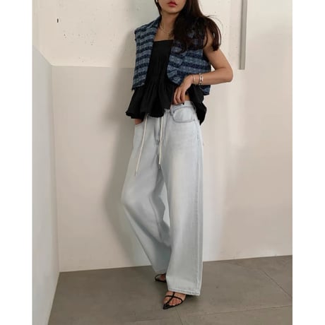 Airy Peplum Corset Top