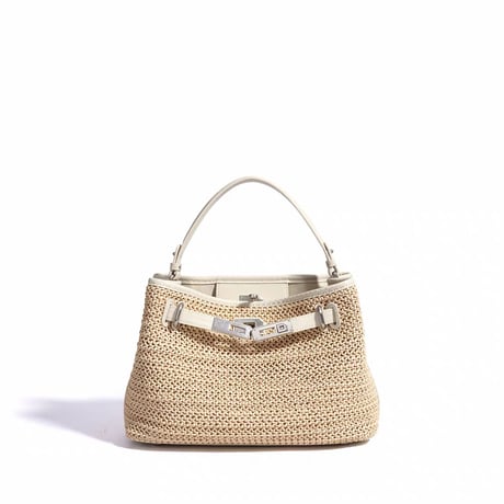 Rattan Belt Accent Tote Bag