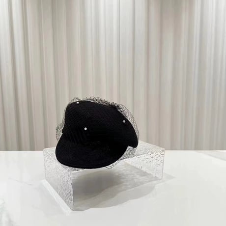 パールチュールストローハット