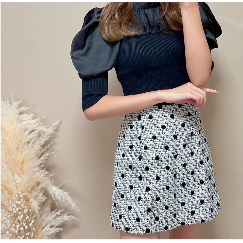 ツイードドットキュロットパンツ | Daisy