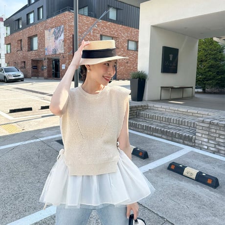 3color tulle docking tops