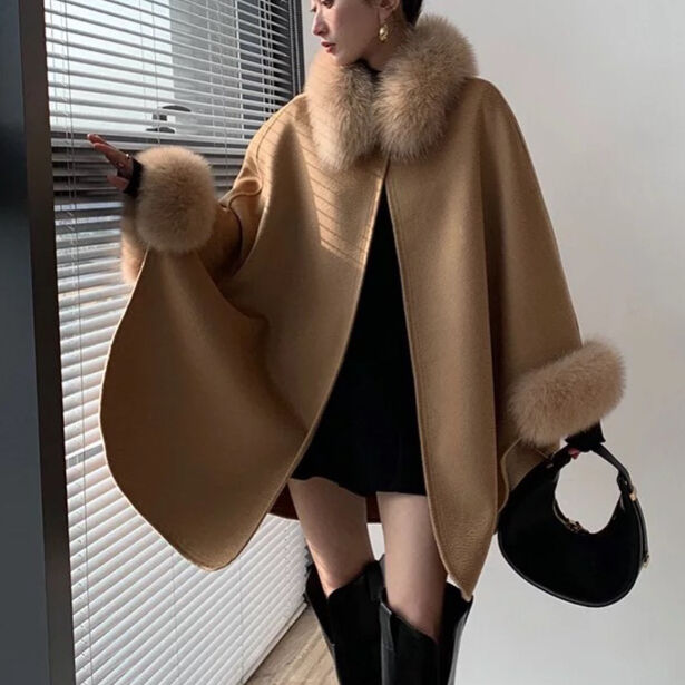 Foxファーカシミヤケープ | Daisy 