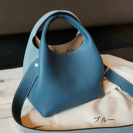 牛革バイカラーbag