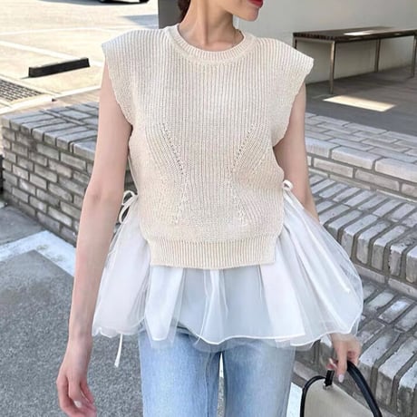 3color tulle docking tops