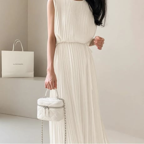 Pleated Chiffon Maxi Dress