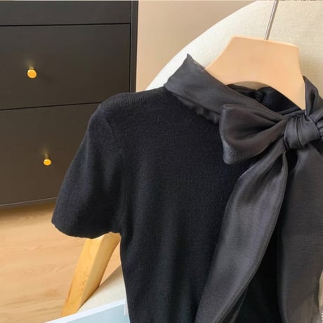 シフォンリボントップス