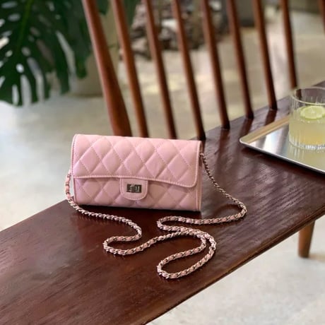 シープスキンチェーンウォレットbag