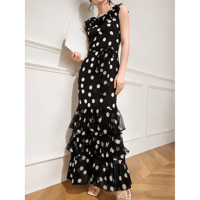 Noir Dot Mermaid Dress
