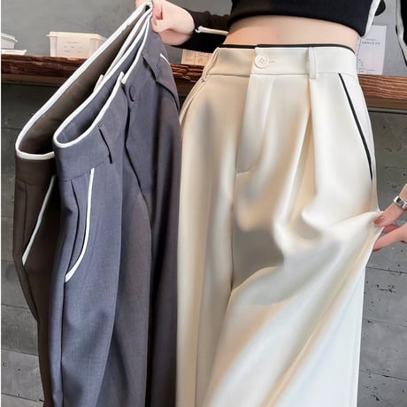 Line Accent Wide Slacks
