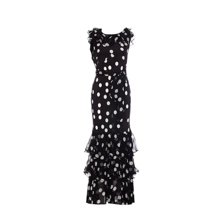 Noir Dot Mermaid Dress
