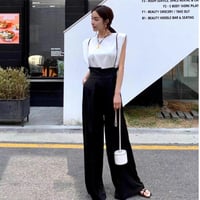 Classic Pattern Suspender Wide Pants