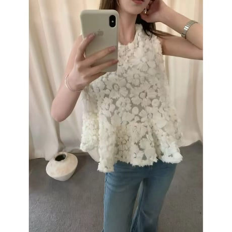 Blossom Veil Peplum Top