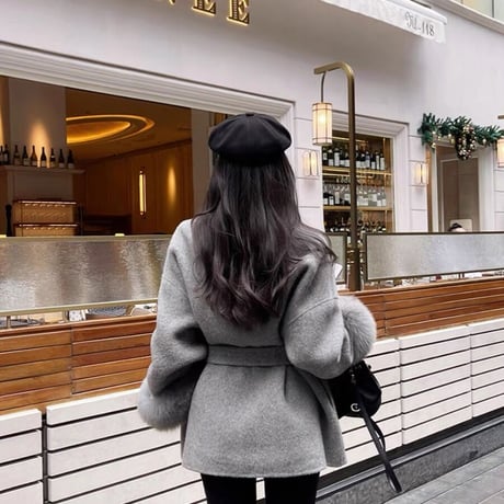 袖ファーコート