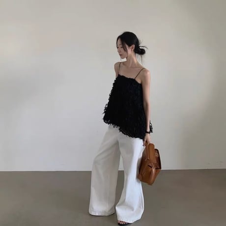 Feather Fringe Camisole Top