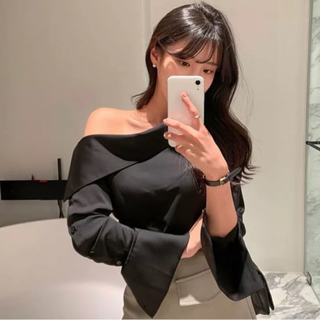 Elegant Asymmetrical Off-Shoulder Blouse