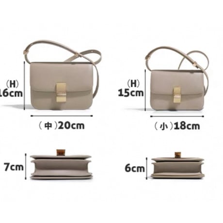 4 color本革スクエアbag