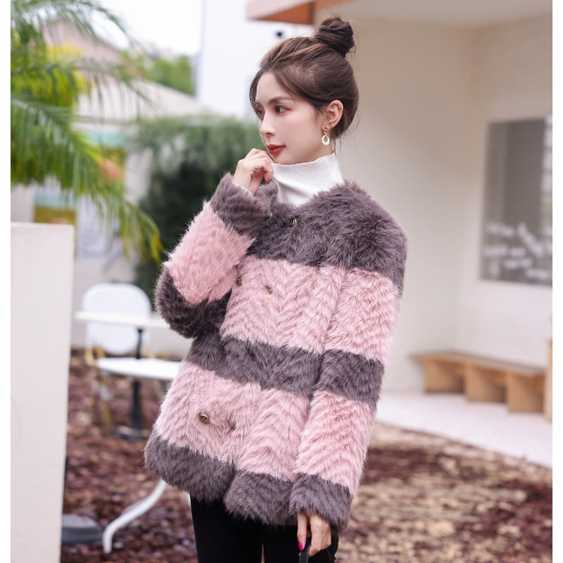 ボーダーファーコート | Daisy ボーダーファーコート | Daisy