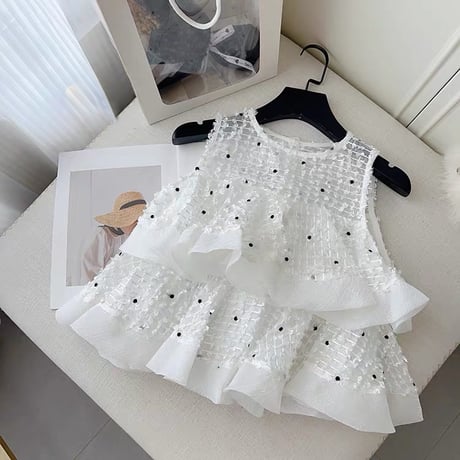 【新色追加】Sheer Ruffle Top
