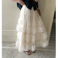 フリルチュールロングスカート