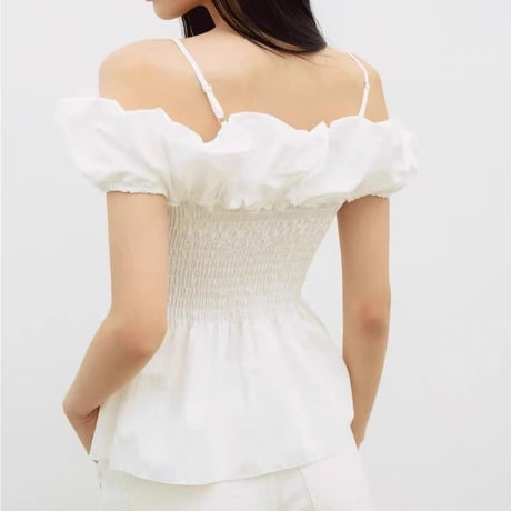 Cloud Frill Peplum Blouse