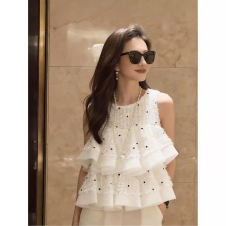 【新色追加】Sheer Ruffle Top